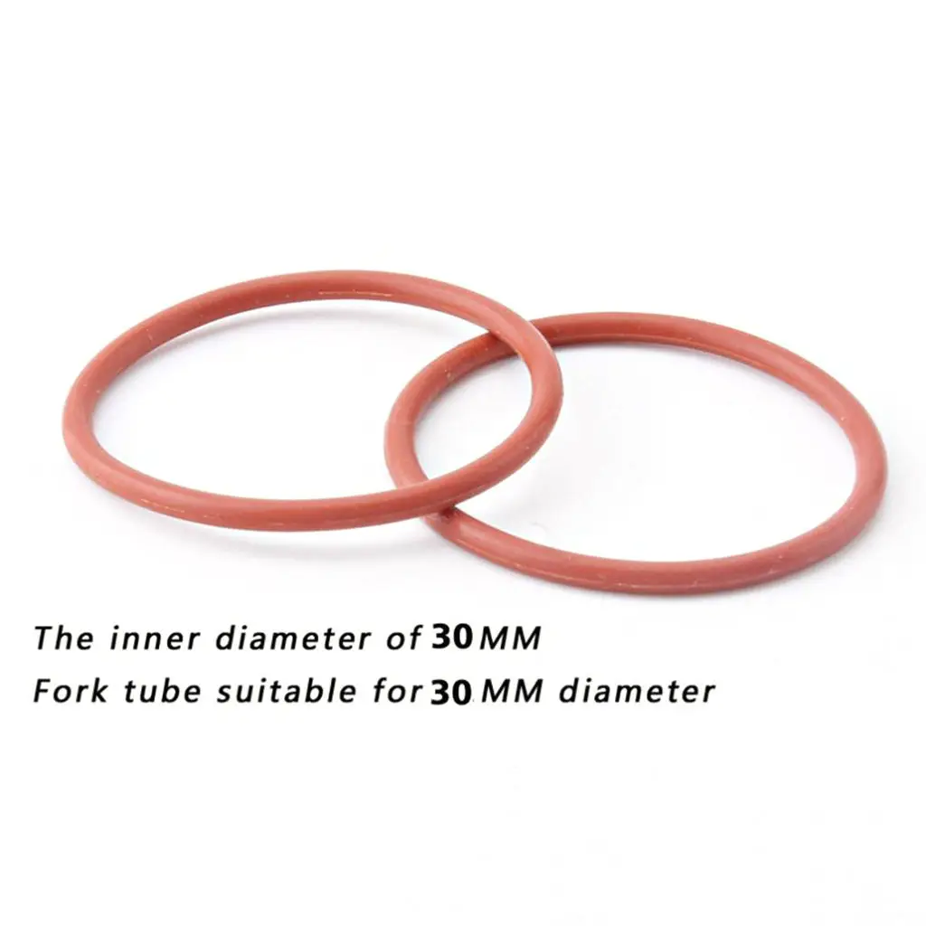 Bike Fork Stroke Circle 30mm Front Fork Outer Tube Travel Silicone Ring Red