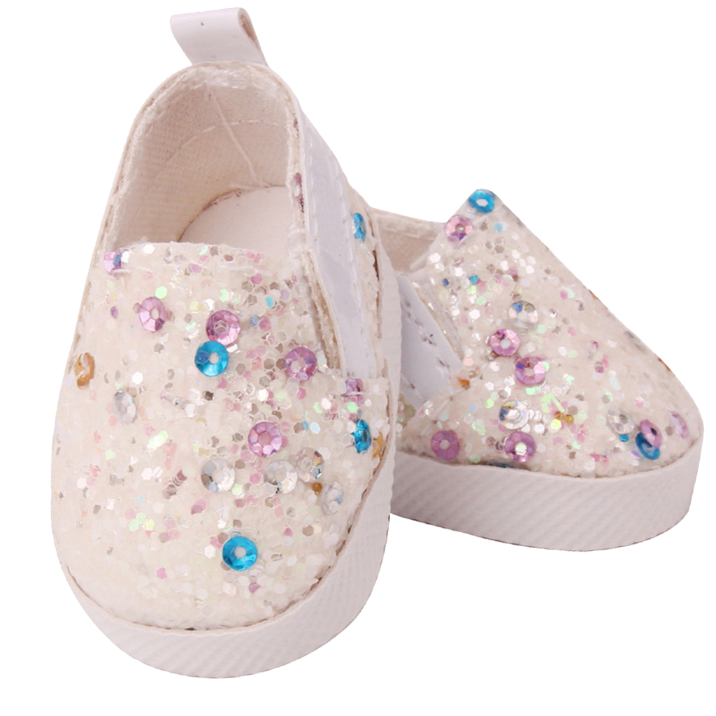 14.5Inch Doll Glitter Flat Shoes For Mellchan Baby Dolls Accessories 6 Color