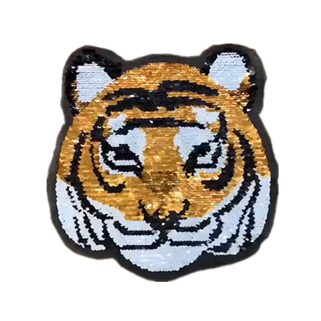 Panda Patch Reversible Change Tiger  Sequins Applique Clothing Sticker