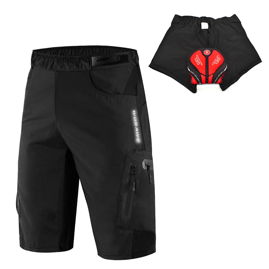 Men`s 3D Padded Bike Underwear Shorts Performance Bicycle Halfpants Breathable Lightweight Quick Dry - Select Sizes