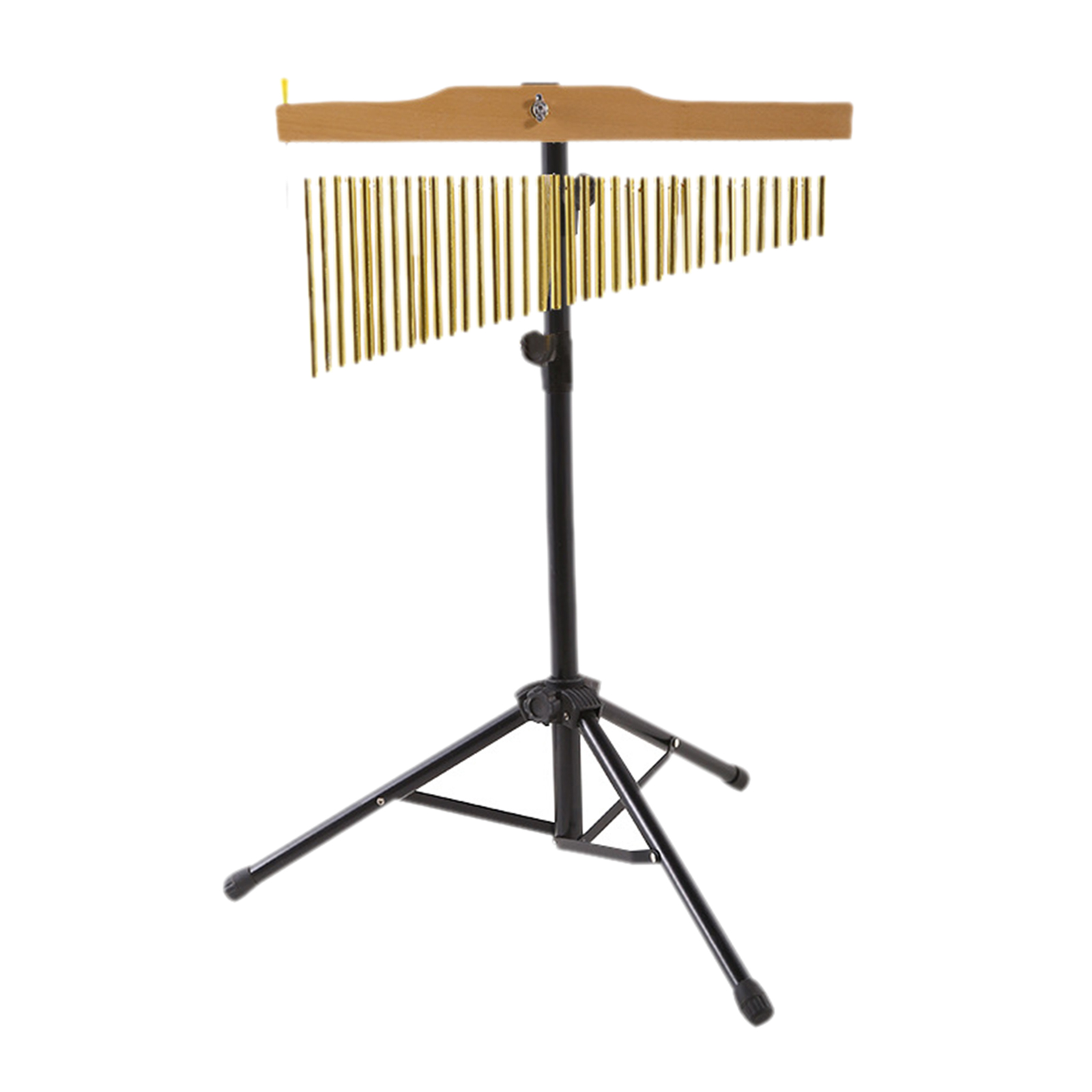 1Set Golden Bar Chimes 36 Bars Single-row Wind Chime and Mallet Classroom Music Meditation for Children Enjoying Music