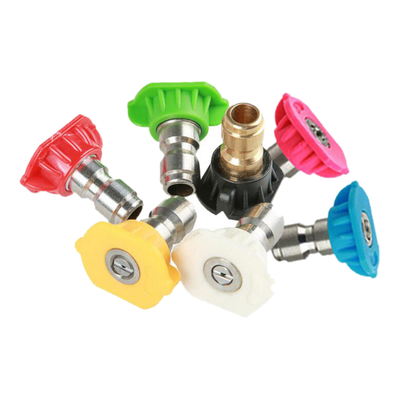 7pc High Pressure Car Wash Gun Quick Connector Washer Nozzles Tips For Automobile Motorcycle Cleaning Accessories