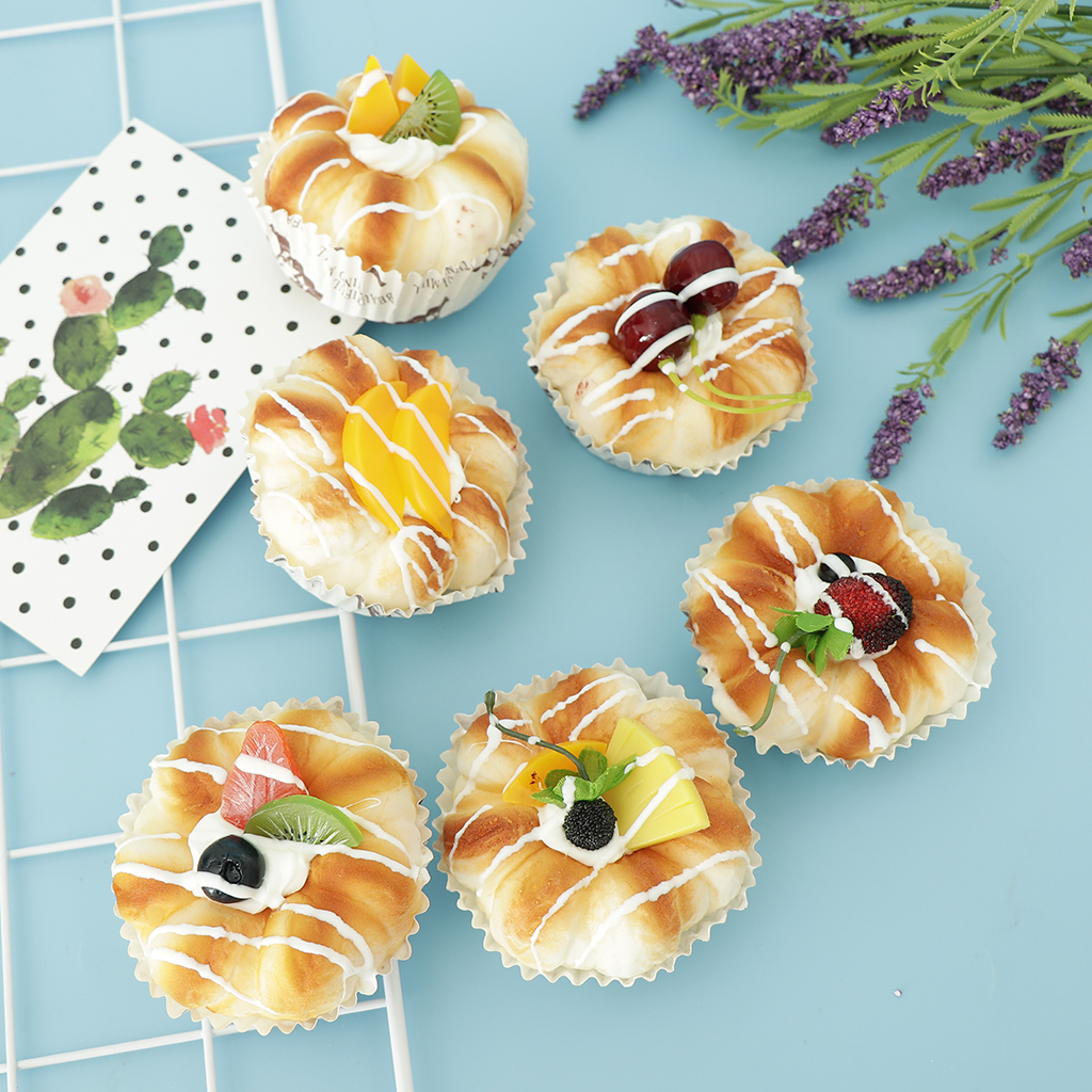 Pack of 6, Fake Bread Lifelike Food Display Kids Tricky Play Toy