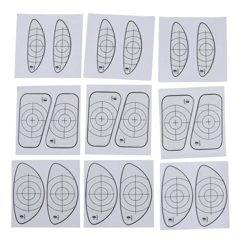 9pcs Golf Impact Labels Target Tape Stickers Golfer Swing Trainer Training Aids Accessories for Irons Woods Swing Trainer