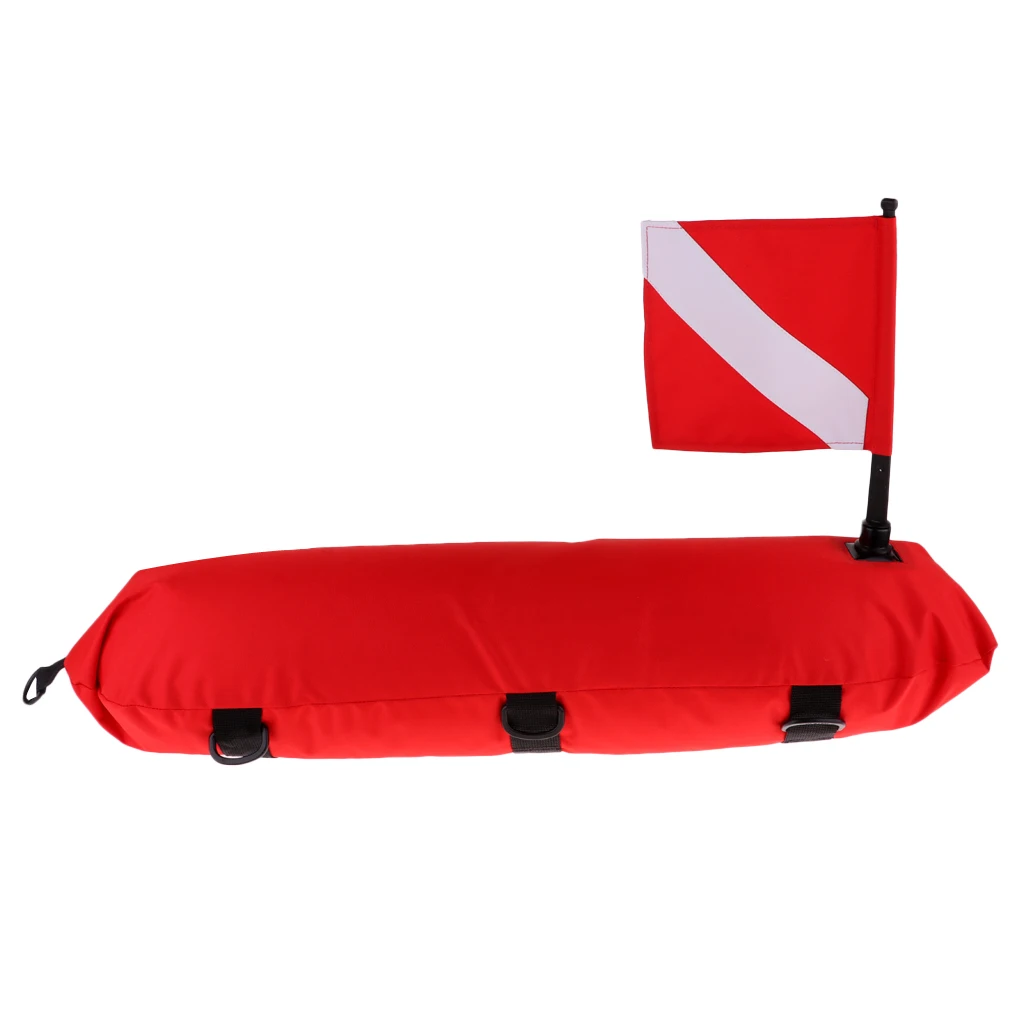 Inflatable Scuba Diving Spearfishing Signal Float Buoy + Dive Flag Diver Down