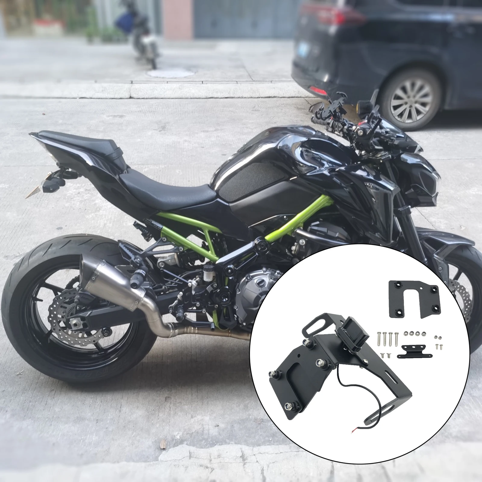 Universal License Registration Plate Holder Replacement for KAWASAKI Z900 17-20 Tail Tidy Stand Steady Motorcycle Accessories