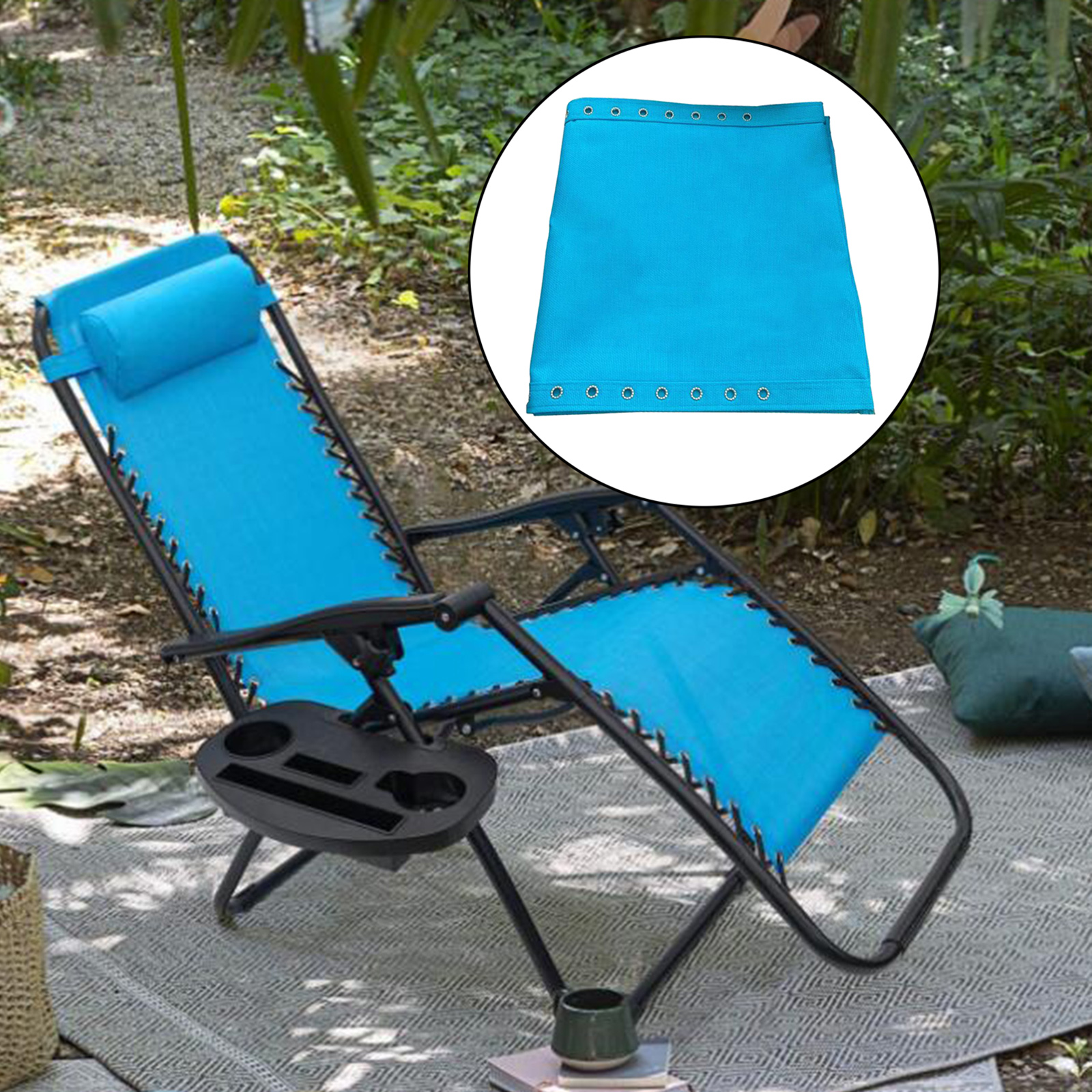 Beach Pool Lawn Recliner Lounge Large Mesh Cloth Cover Lounge Chair Cloth
