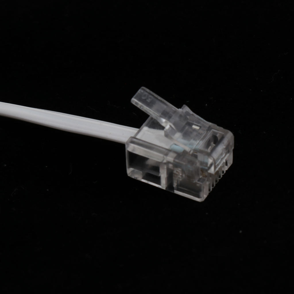RJ11 Telephone Line Cord Cable, High-speed Internet Modem Cable 6P2C (10 Feet )