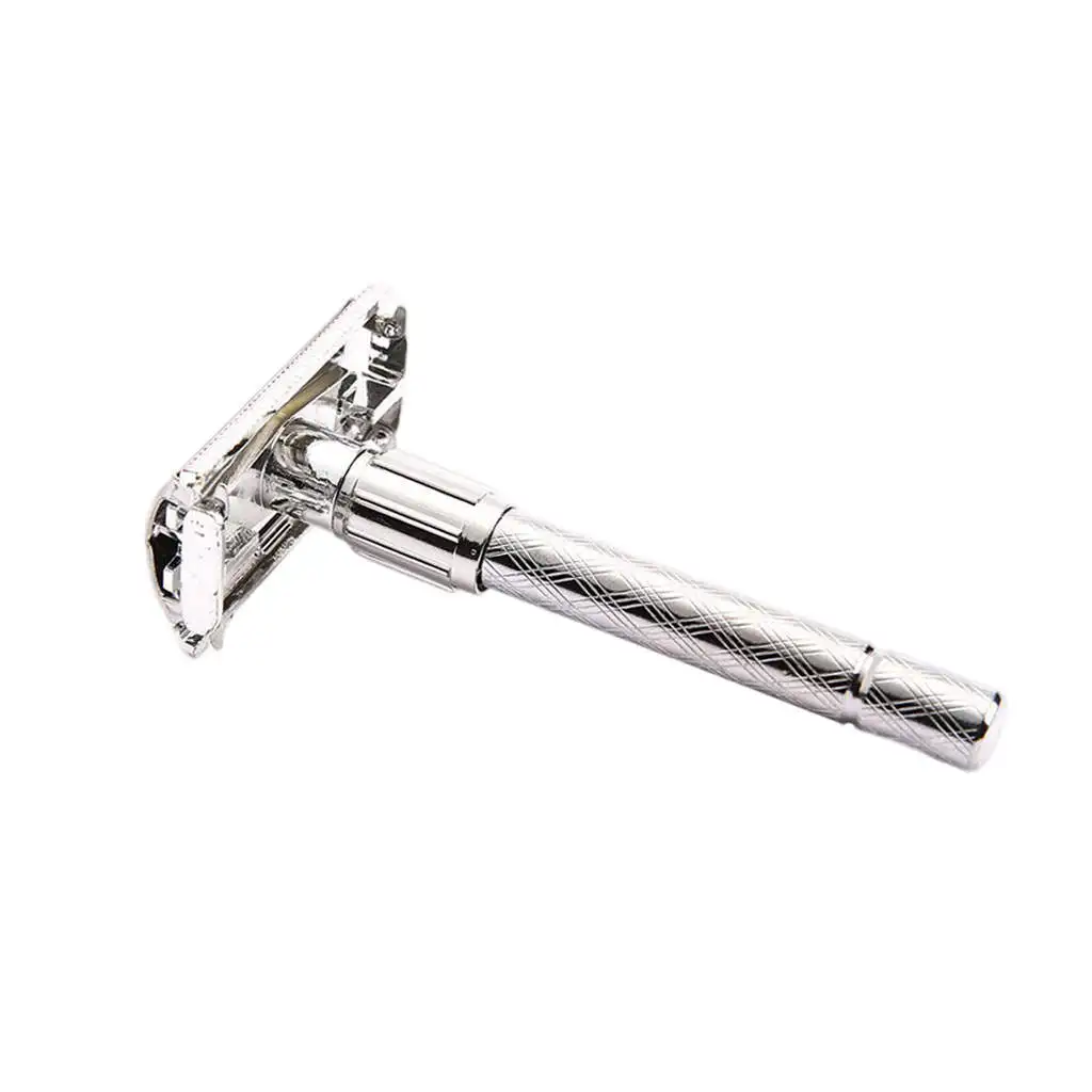 Adjustable Double Edge Razor Safety Razor Long Handle with Blade Traditional Stainless Classic for Travel Home Use Men Beard Adjustable Double Edge Razor Safety Razor Long Handle with Blade Traditional Stainless Classic for Travel Home Use Men Beard