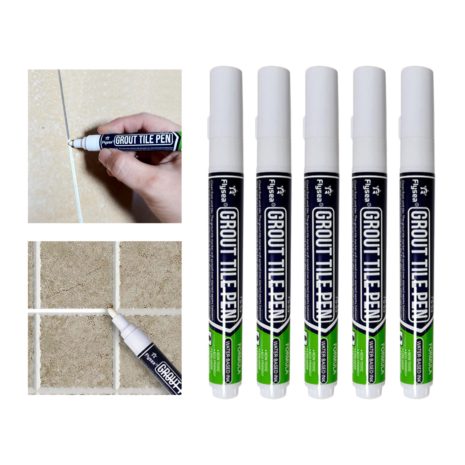 5x White Joint Pin Tiles Joint Color Counter Washbasin Repair Gap