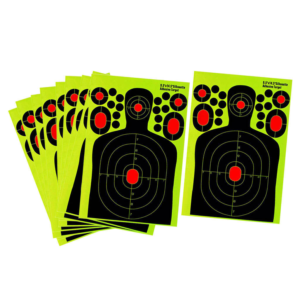 10 Lot Self-Adhesive Human Body Shape  Targets Reactive Splatter