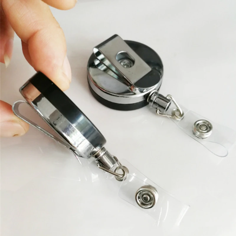 10 Schlüsselanhänger Pull Ring Retractable Key Chain Keyring für ID Badge Holder 