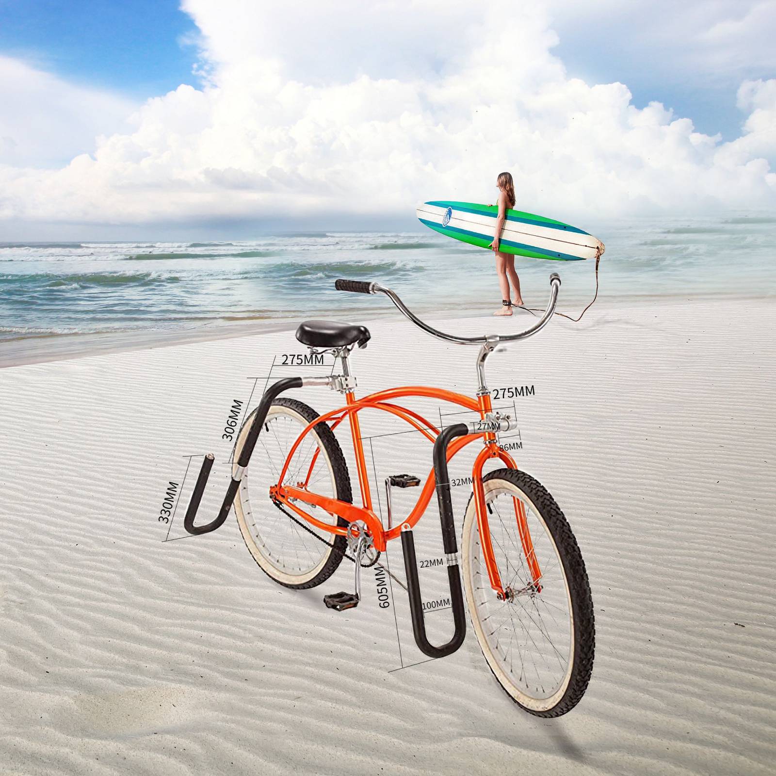 Riding Motorcycle Bike Surfboard Rack Holder  Surf Carrier Bracket