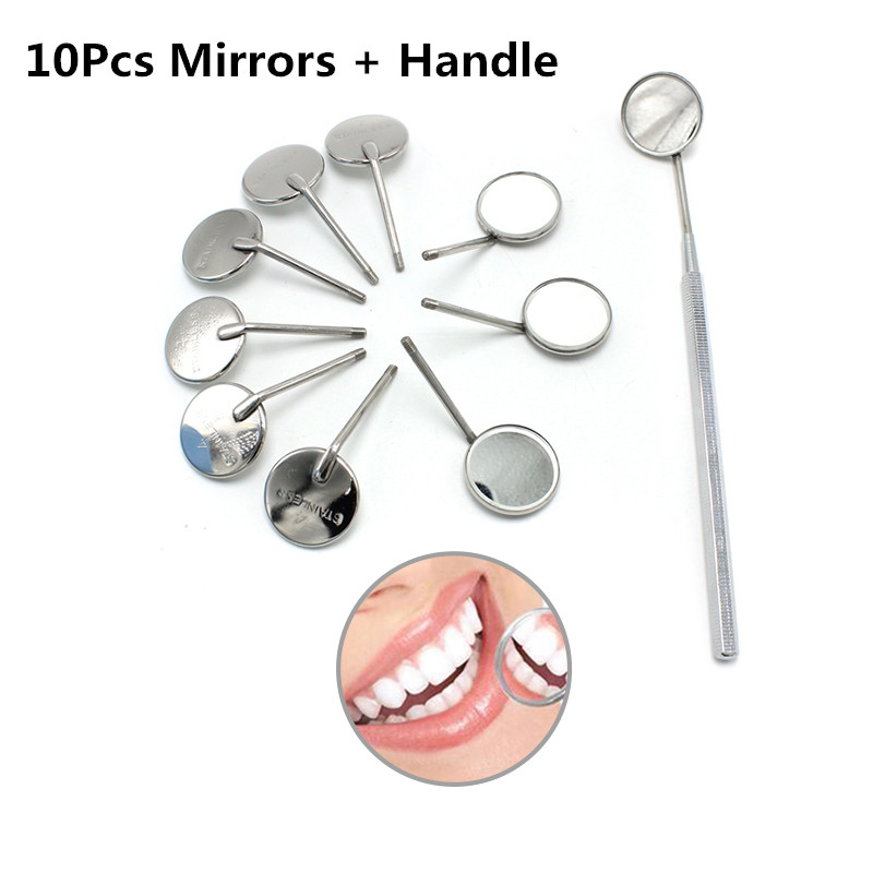 Best of 10Pcs Mirror + Handle Dental Mirror Stainless Steel Mouth Mirror Dental Hygiene Kit Instrument Dental Reflector Dentist Tools Reviews & Tips