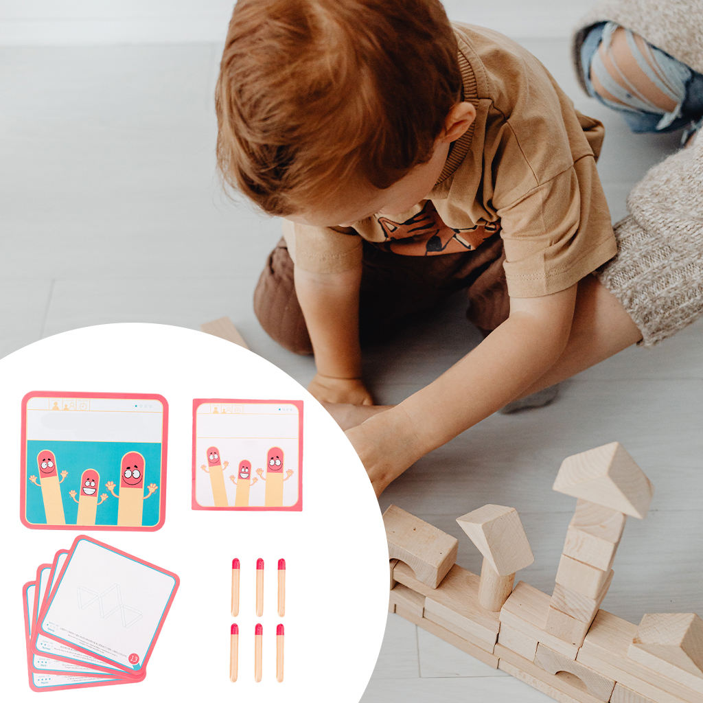  Wooden Children Logical Thinking Set Tool Educational Montessori