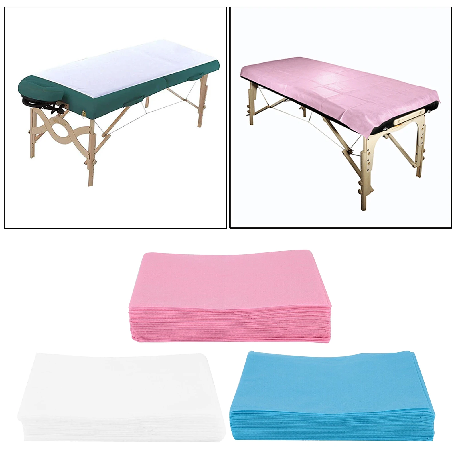 10pcs Spa Bed Sheets Disposable Massage Table Sheet,Couch Cover for Massage