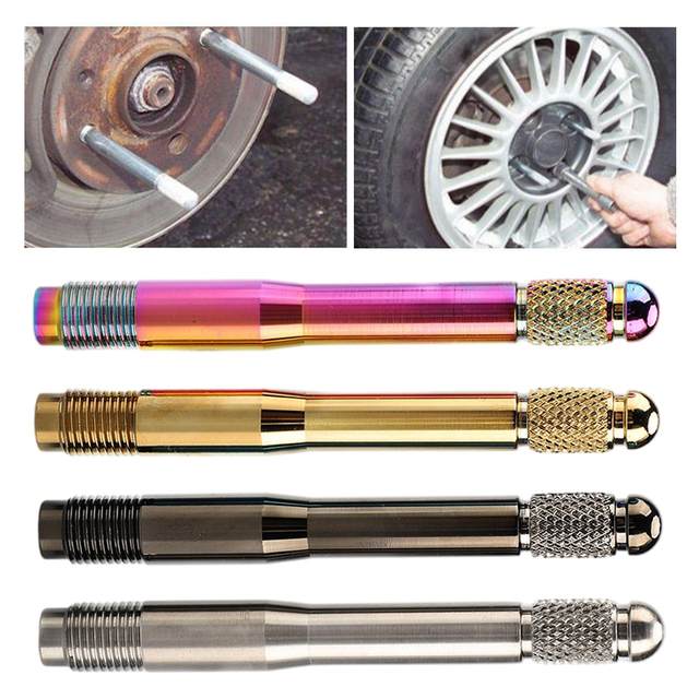 Terisass Wheel Hanger Alignment Pin Guide Tool Tire Positioning Pin Universal Silver Stainless Steel M14x1.25