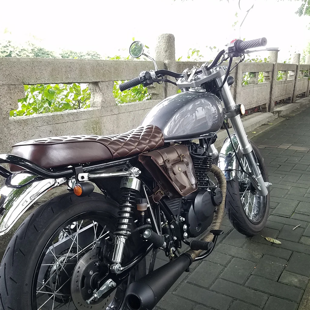 Motorcycle Retro Seat, Vintage Flat Saddle Brat Seat- Motorbike Seat Accessories