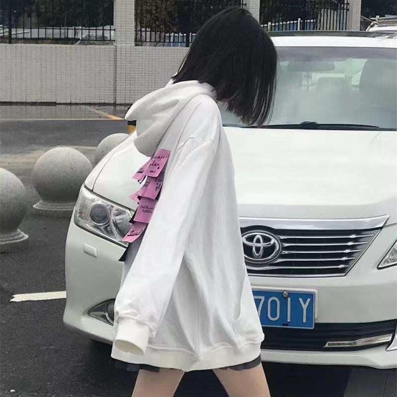 streetwear, moletons estampados Harajuku, bolsos frontais casuais, moda coreana, amiga