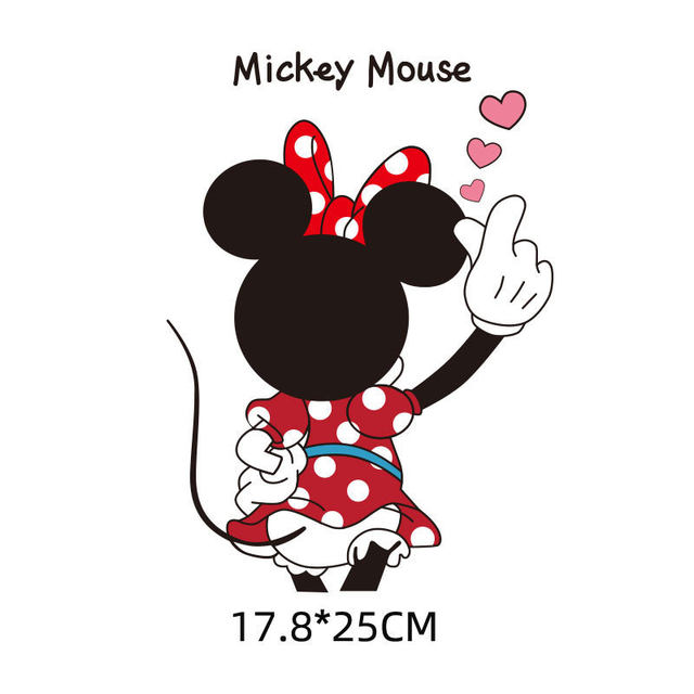 Disney Mickey Mouse Patches for Clothing Heat Transfer Stickers for T-Shirt  Iron on Patches for Clothes Boys Girls Kawaii Custom