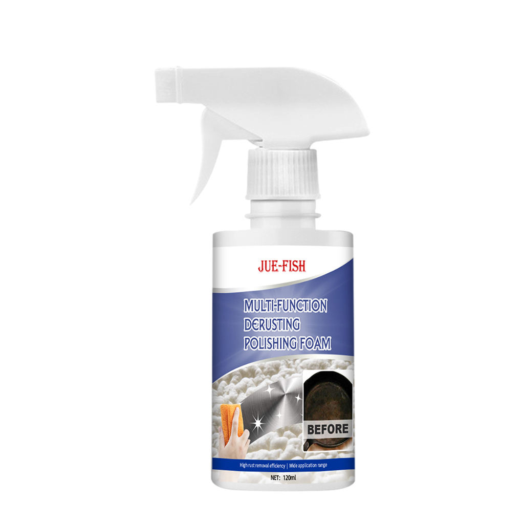 120ML All-Purpose Foam Cleaner Rust Remover Polishing for Grease Rust on Car Interior Appliances Kitchen Auto Accessories