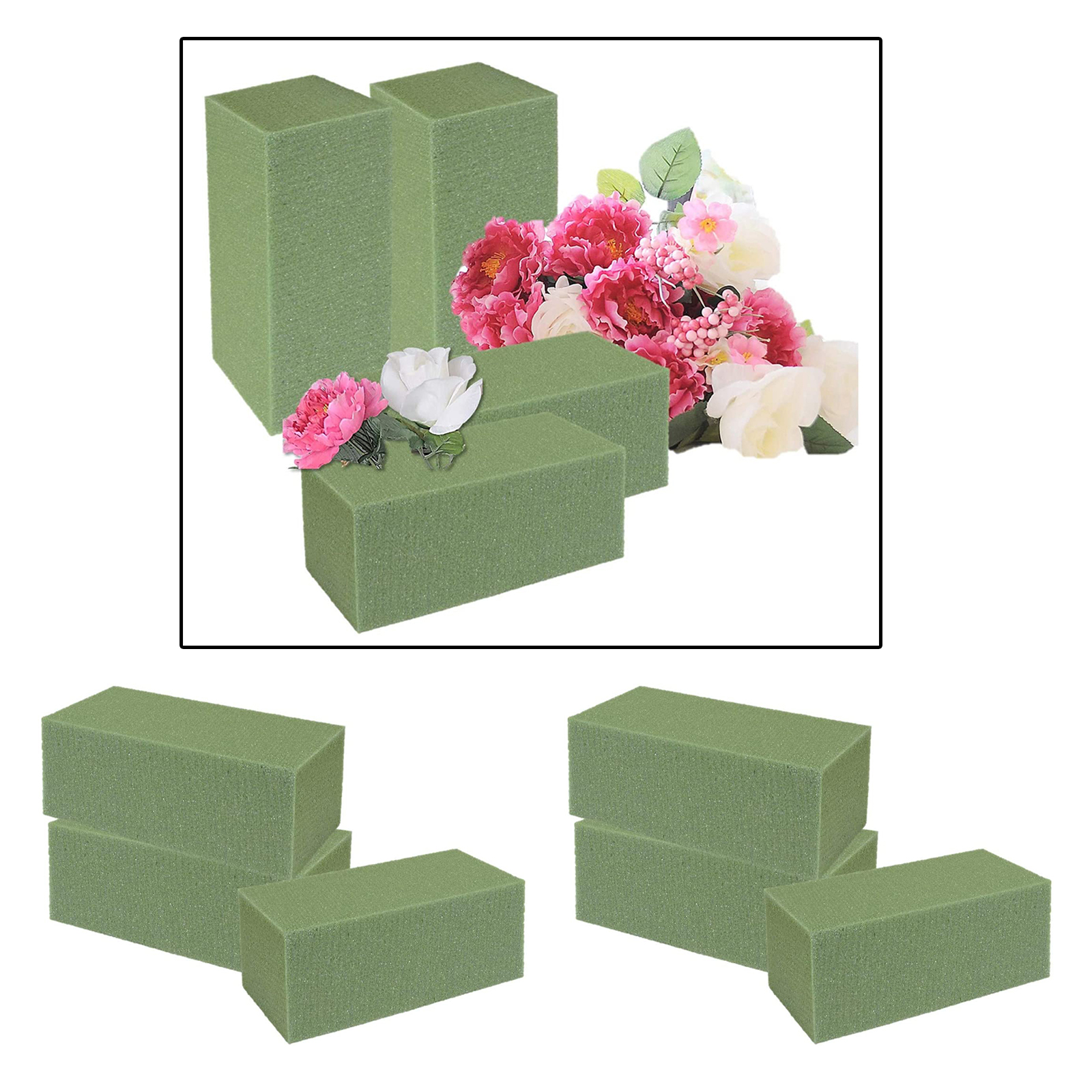 6Pack Floral Foam Brick Dry/Fresh Flower Foams Base Party Garden Decorations