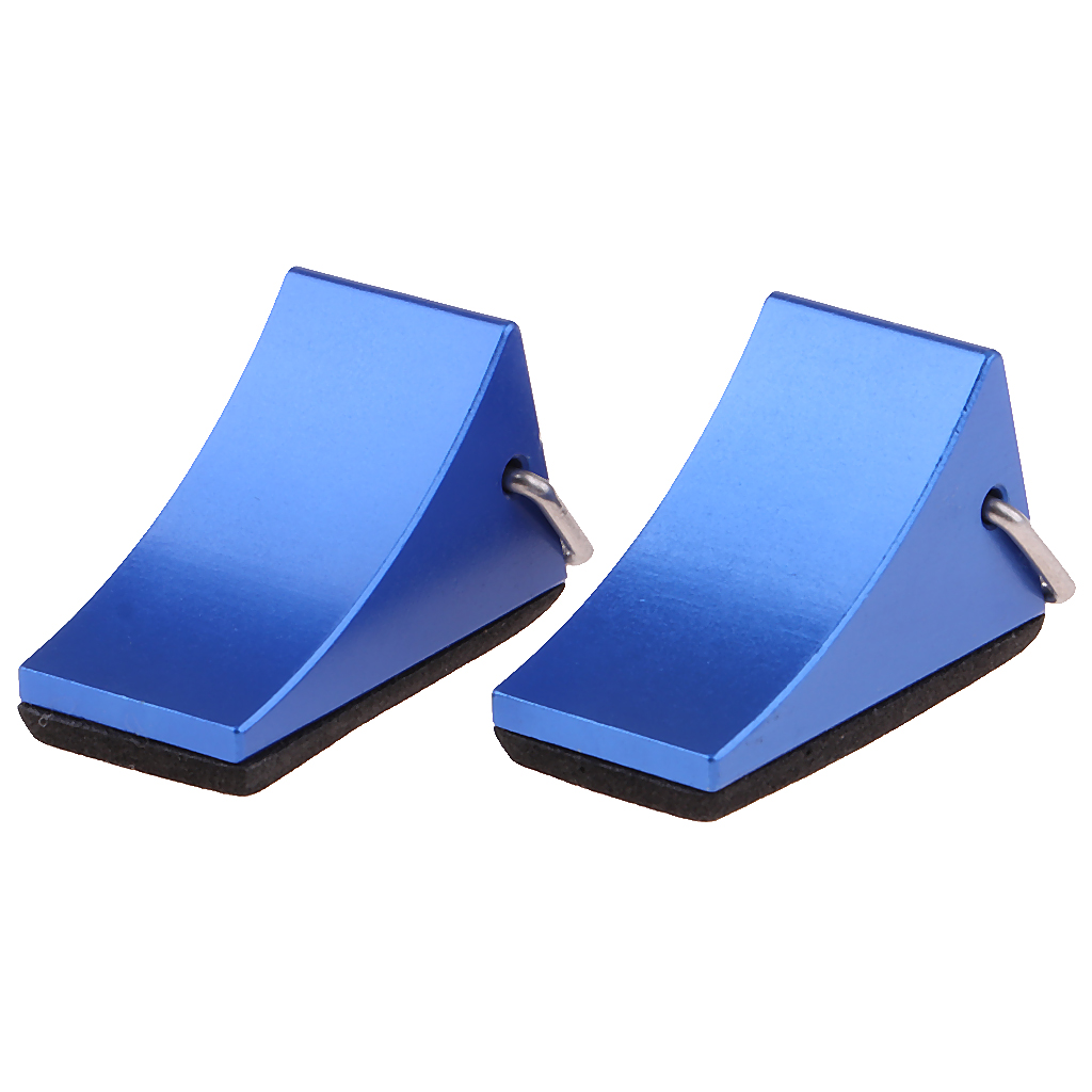 2pcs Metal Wheel Chock Tire Stopper Non Slip Tractor Truck Car Parking Block