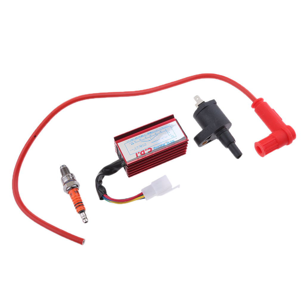 High Performance Ignition Coil Racing Ignition Coil 5 Pin CDI Spark Plug for Chinese Pit Dirt Bike ATV Quad