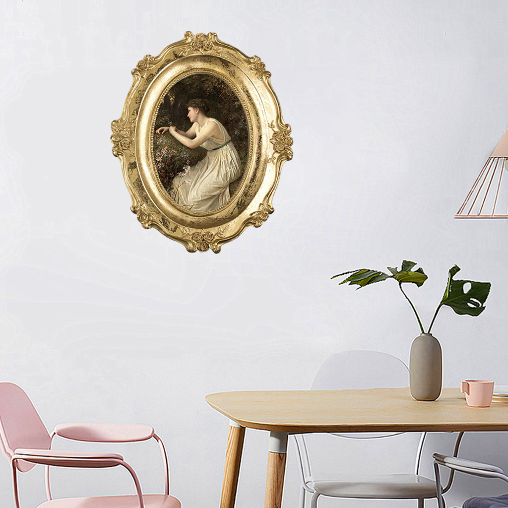 Photo Frame Resin Decoration Wall Mounted Classic Picture Holder for Dining Room Home Decor Movie Theater Porch Wedding
