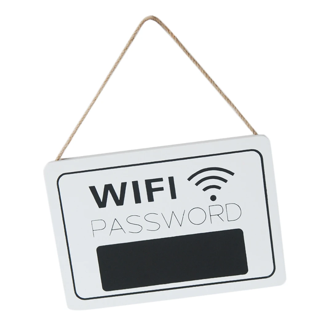 WiFi Password Chalkboard Hanging Plaque Sign for Store/Home/Bar Decoration