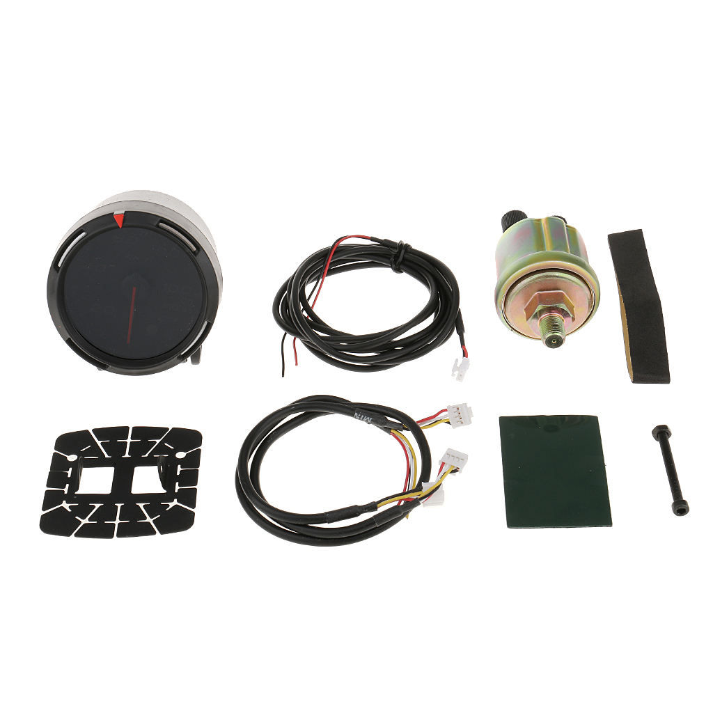 Car Truck 60mm  7 Colors Electronic Oil Pressure PSI Gauge Meter