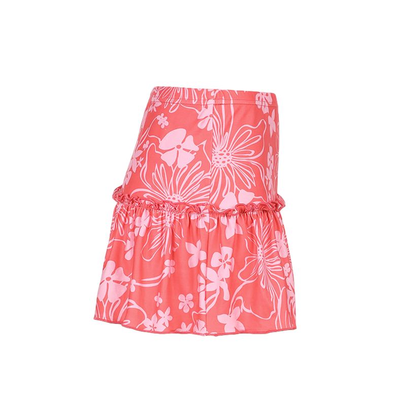 Women's A-Line Mini Skirt 90S High Waist Floral Print Frill Trim Above Knee Short Skirt Y2k Style Skirts Streetwear