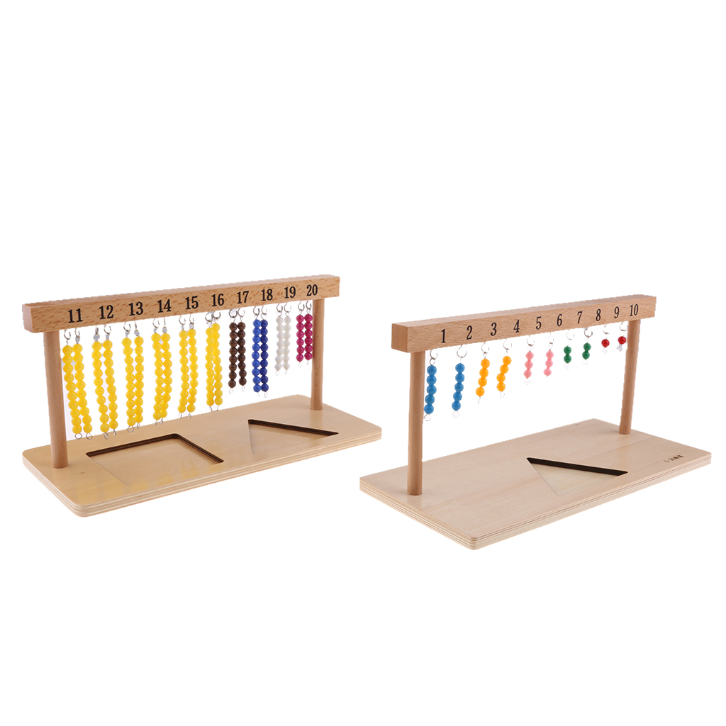 Montessori Math Materials Bead Bar Kids Children Learning Educational Toy