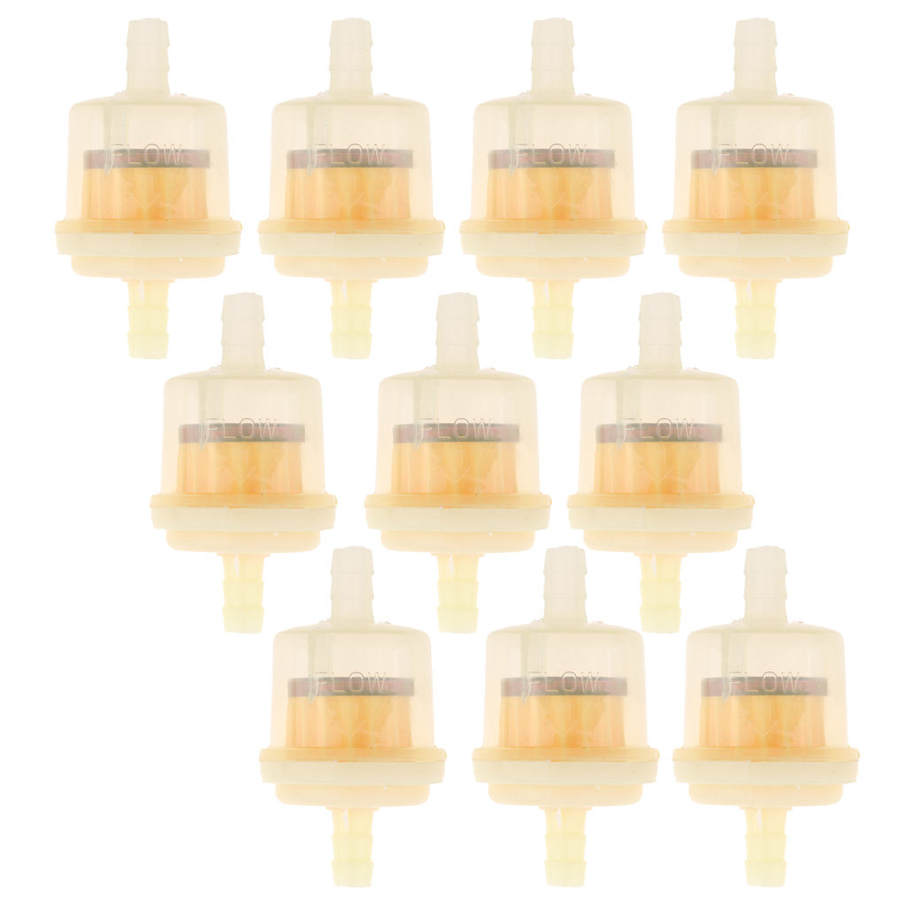 10 x Plastic 5/16'' Motorcycle Petrol Inline Fuel Filter Cleaning Engine