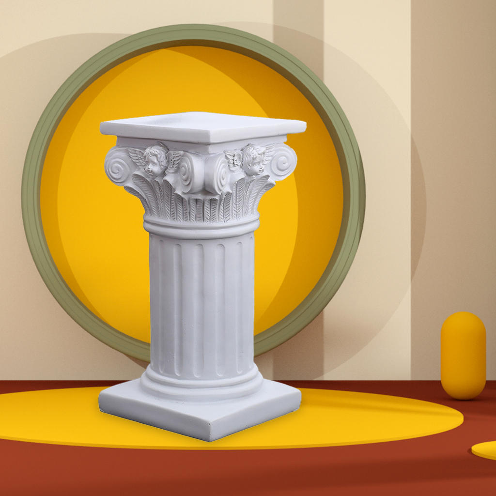 Creative Roman Pillar Statue Resin Pedestal Candlestick Candelabra Stand Sculpture Indoor Dinning Room Decor