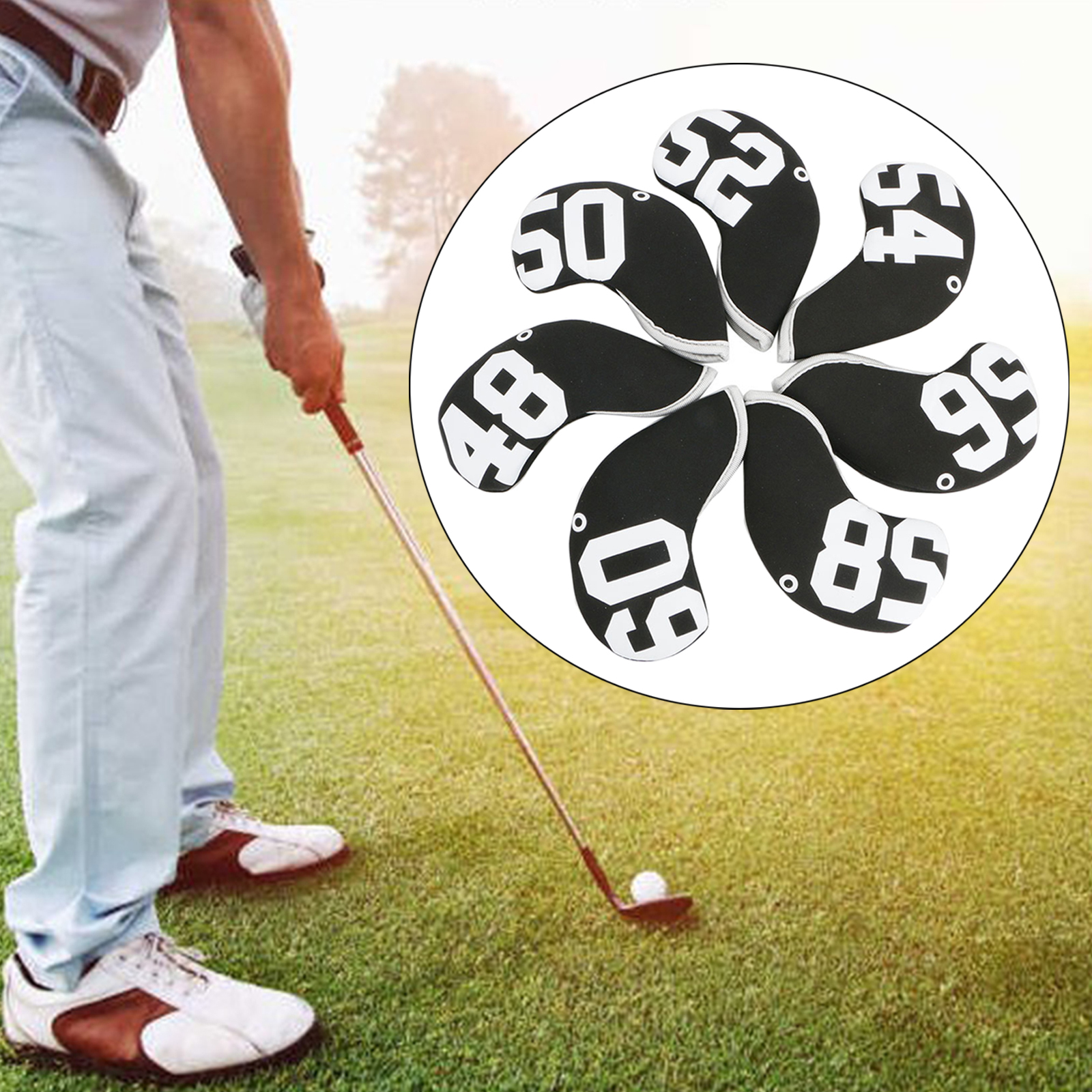 10Pcs Number Golf Iron Head Covers Iron Headovers Wedges Covers Golf fan supplies 48° 52° 56° 60°