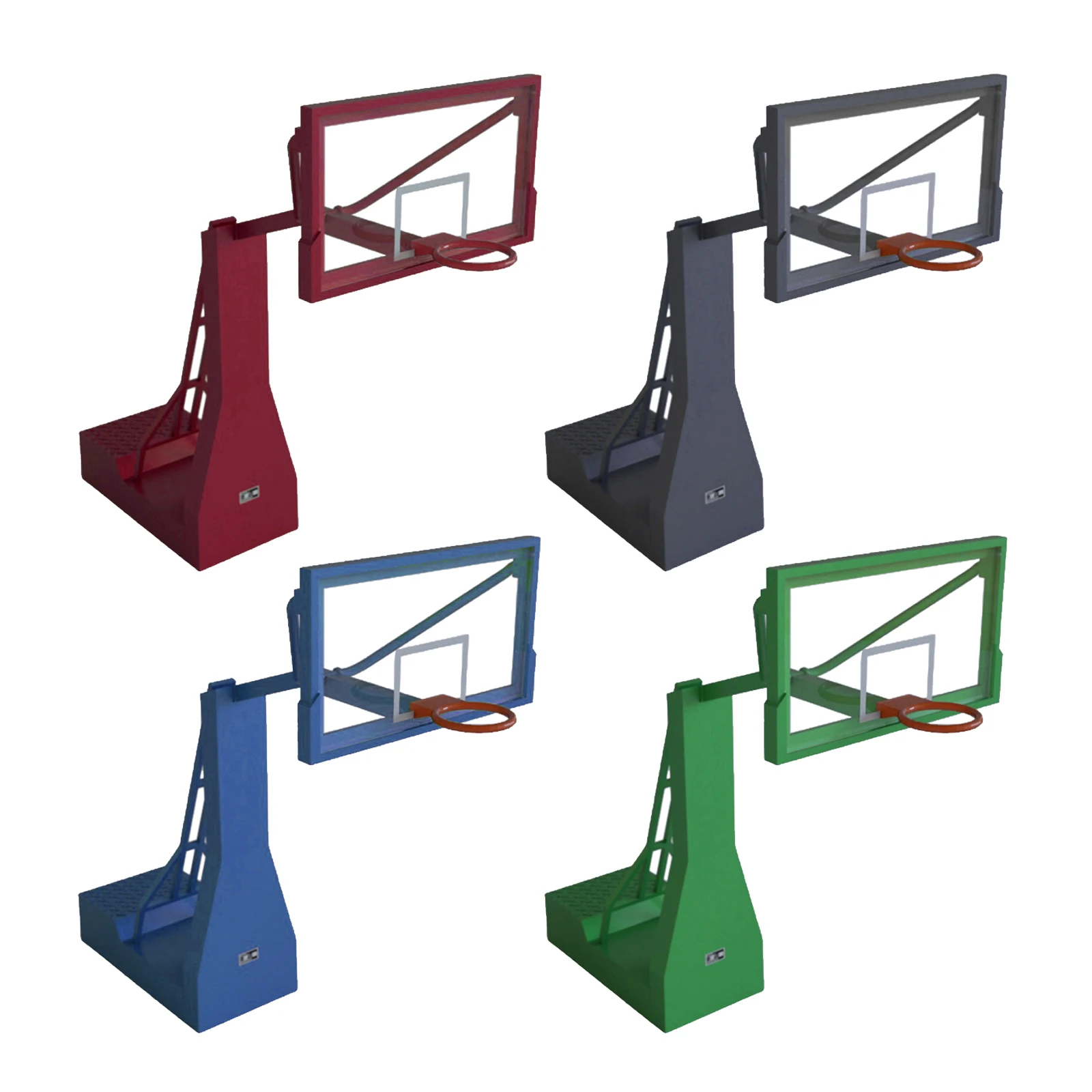 1/32 Scale Sports Basketball Hoop Stand Toys Model Action Figures Scene