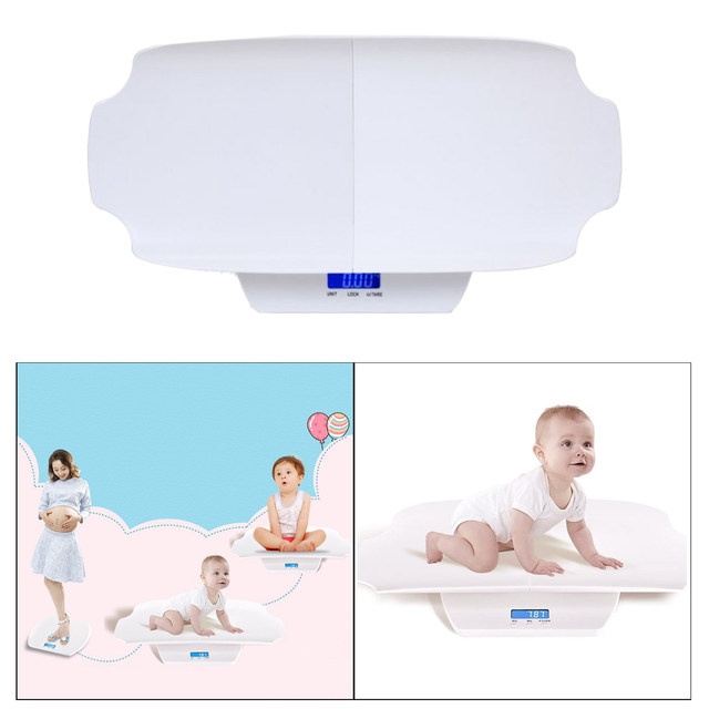 BABY JOY Baby Scale, Multifunctional Pet Scale with Digital LED Display, 4  Weighing Modes, Curved Tray, Rubber Feet, Weighing Scale for Newborn