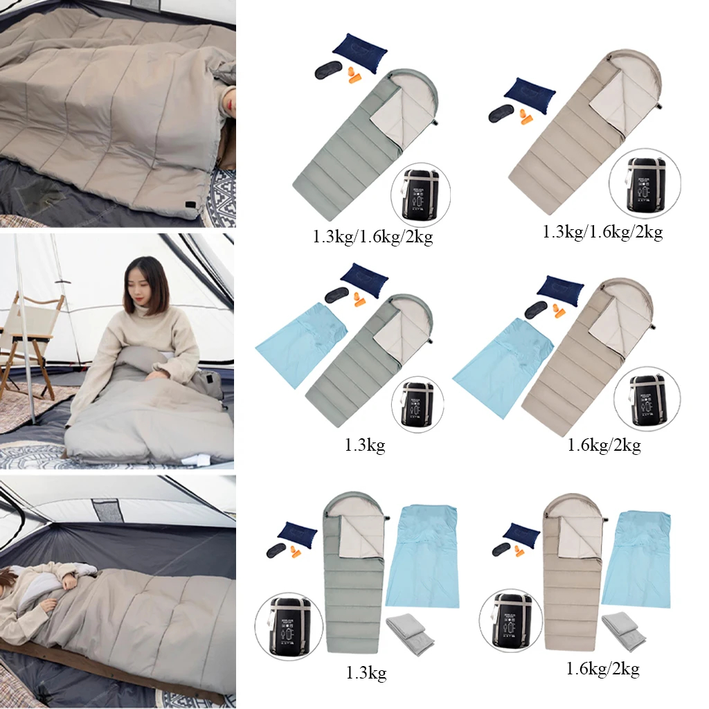 Lightweight Outdoors Down Cotton Sleeping Bag Camping Hiking Backpacking Waterproof Thermal Sleep Bag with Storage Sack