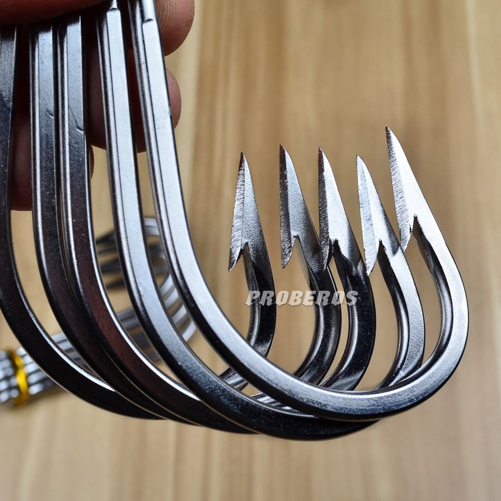 5 Teile/los Stacheldraht Kreis Haken Tackle Set Angelhaken Tiefe Meer Boot Angeln Meer Angeln Edelstahl Haken, stacheldraht Thunfisch Jig Haken – Detail 11