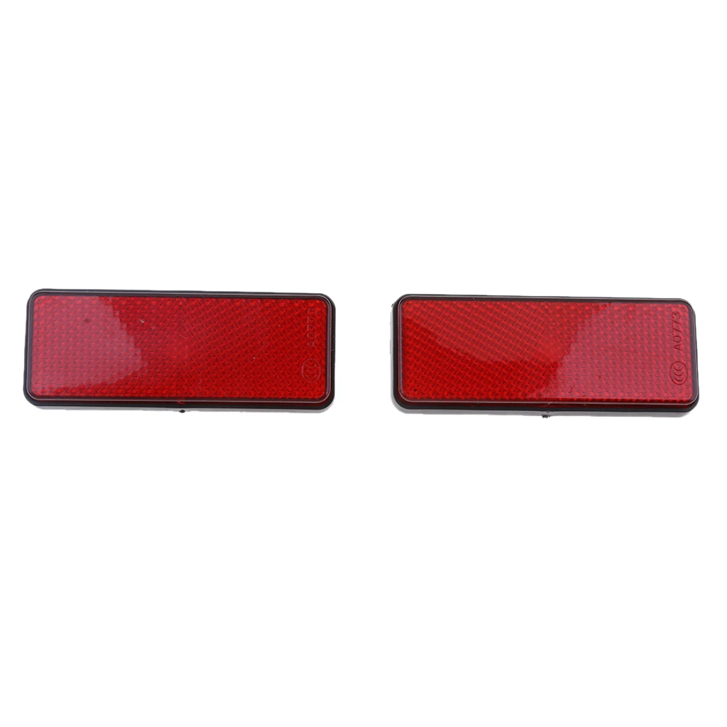 2 Pieces Square Red Reflectors Universal for Motorcycles ATV Bikes Dirt Bike Universal Rectangle Reflectors 2 Pieces Square Red Reflectors Universal for Motorcycles ATV Bikes Dirt Bike Universal Rectangle Reflectors