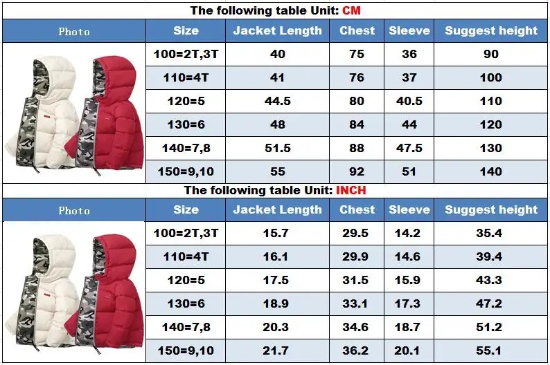New Winter Boys Jackets Thicken Keep Warm Double-Sided Wear Hooded Kids Coat For 3-10 Years Children Outerwear barn coat