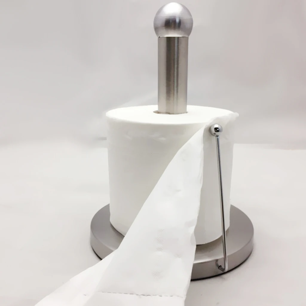 Stainless Steel Toilet Paper Holder with 2 Rolls of Bath Towels Storage Free Standing