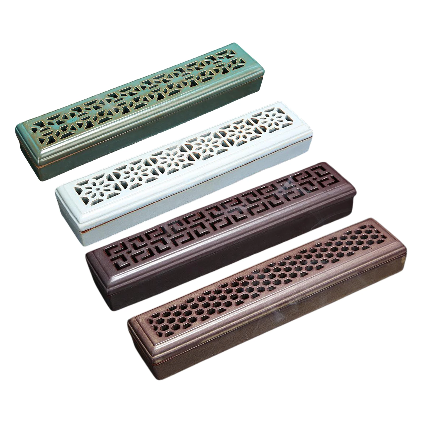 New Creative Handmade Incense Holder Burner Box Vintage Storage Ash Catcher