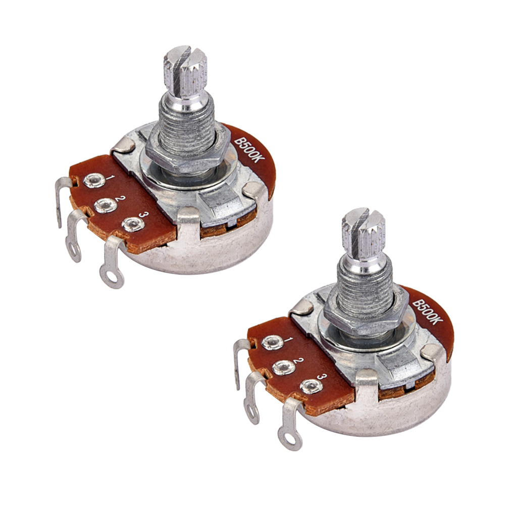 2 Pcs High Quality Guitar Alpha B500K Potentiometer Pots Spare Parts
