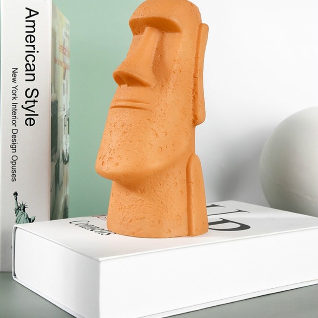 Cartoon Figurine Moai Stone Statue Decoration Desks Mini Statues And  Sculptures Easter Doll Twist Egg Ornament Home Accessories - AliExpress