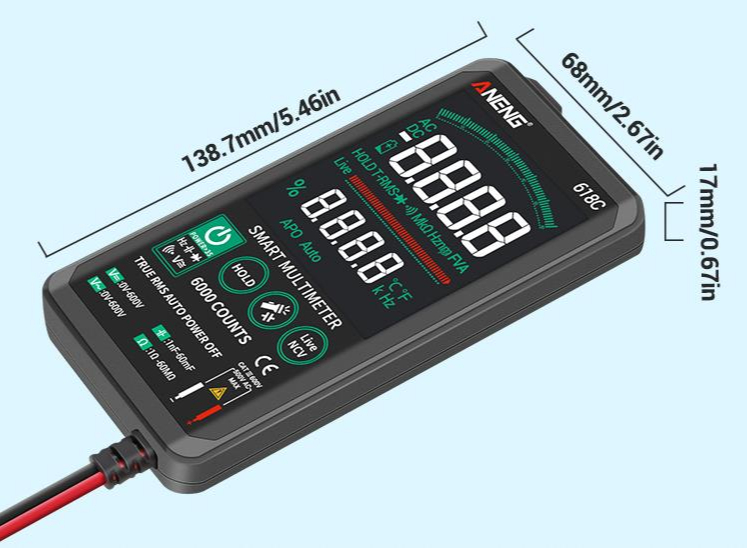 de aneng digital autoranging com continuidade audível