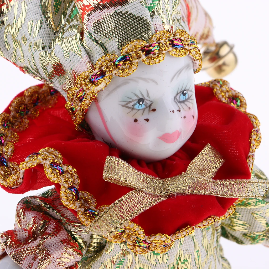 16cm Triangel Doll European Style Italian Porcelain Doll Valentines Gift Christmas Gifts Great Crafts Model (Red)
