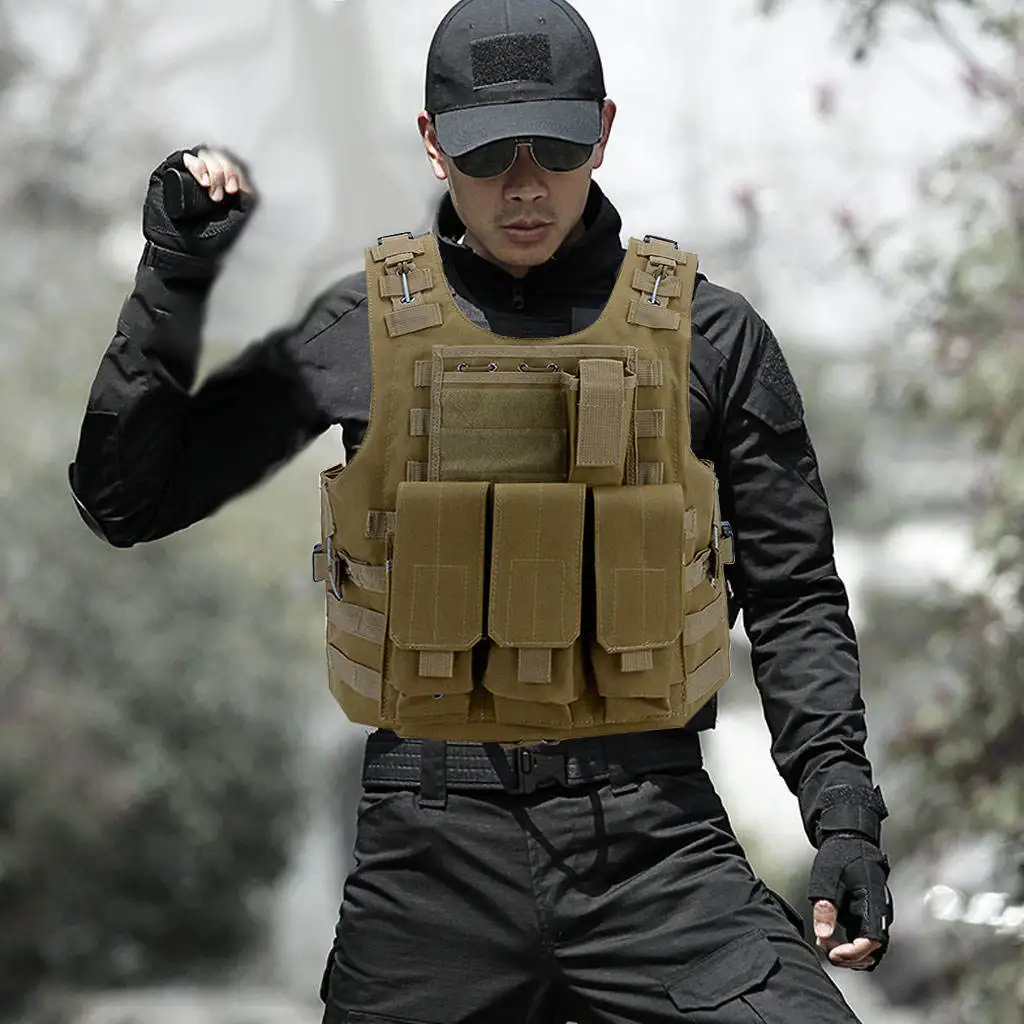 Breathable Vest Combat Assault Plate Carrier Vest CS Outdoor Clothing Hunting Vest Combat Shooting Outdoor Vest Plate Carriers