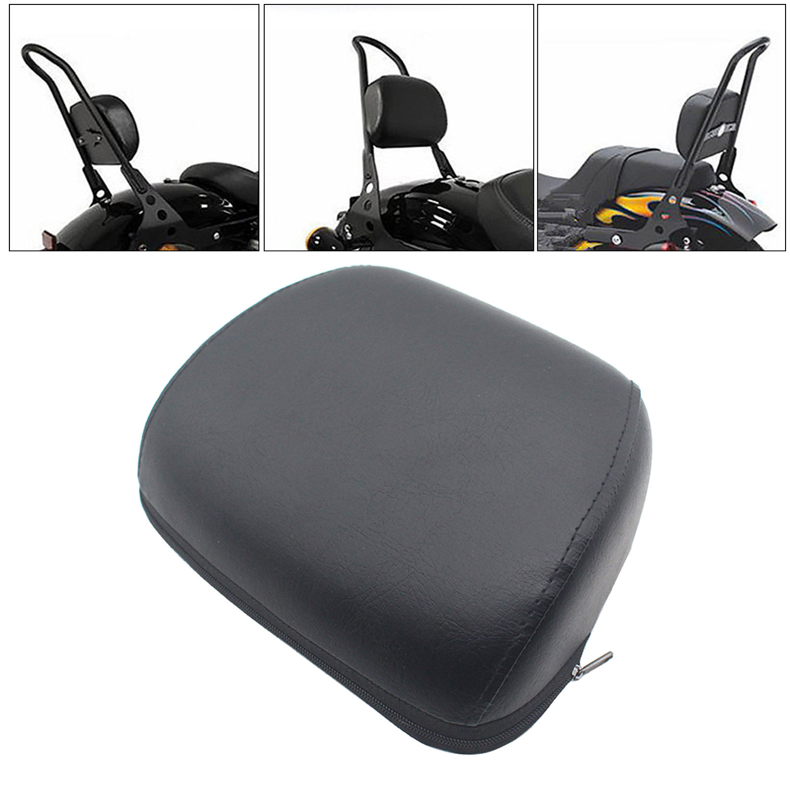 Backrest Pad Pads Back Rest Passenger Sissy Bar Detachable Fit for Harley 883 1200 48 Replacement Part Comfortable